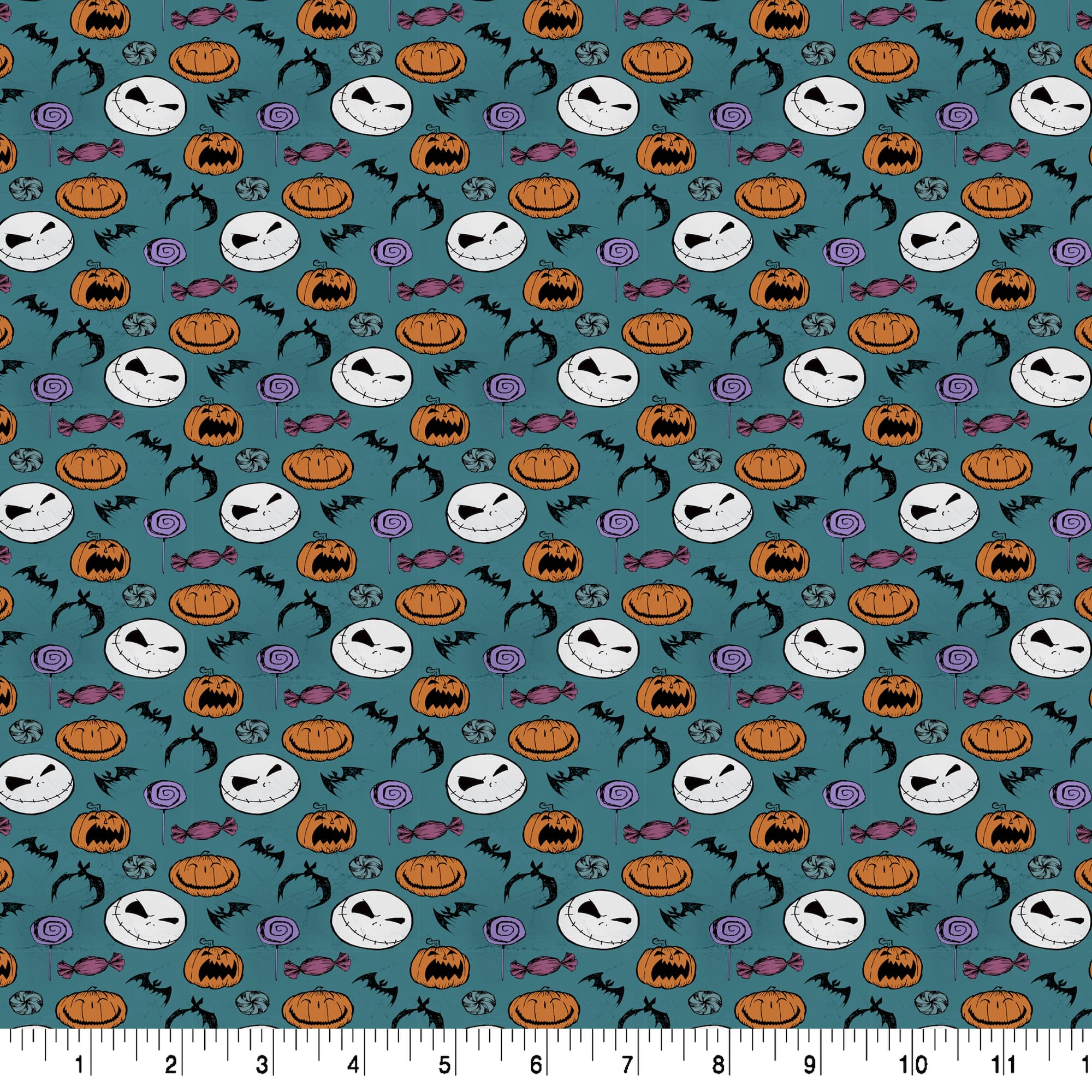 Nightmare Before Christmas & Pumpkins Cotton Fabric